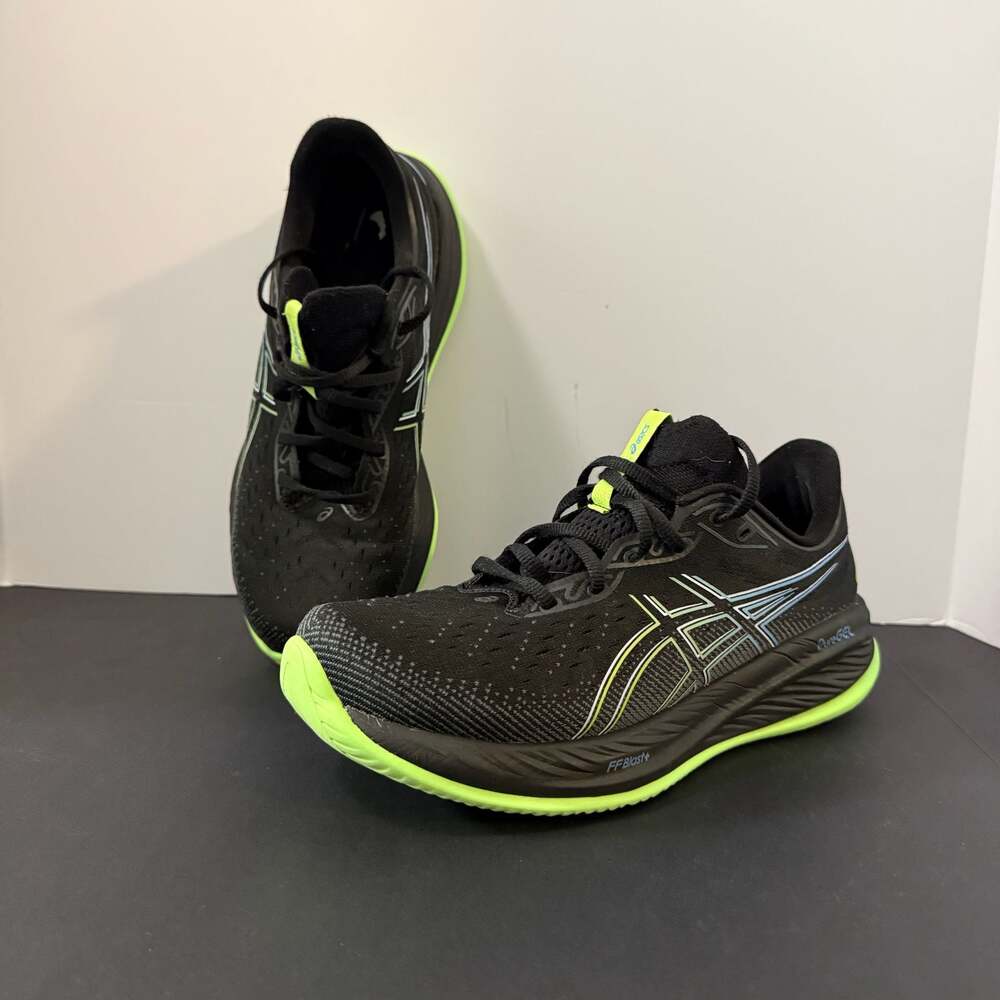 ASICS Gel-Cumulus 25 Running Shoes Black Lime Size 9.5